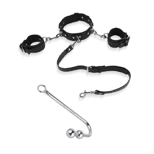 with 5334 Hook and Elegant Anal Beaded Collar Cuffs 1220